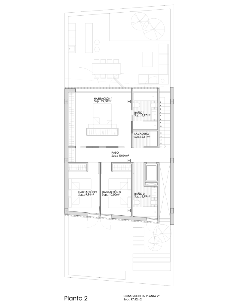 Plano de planta segunda